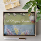 小さな子羊、花とイースターエッグ 薄葉紙 (ギフト)