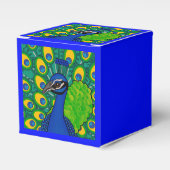 小さな孔雀の好意ボックス。 フェイバーボックス (正面サイド)