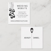 小さな孔雀スタイルのモダンサ結婚イト エンクロージャーカード (正面/裏面)