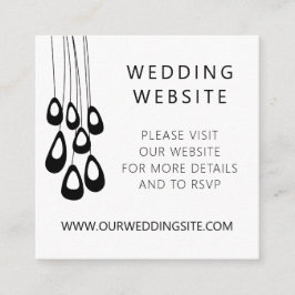 小さな孔雀スタイルのモダンサ結婚イト エンクロージャーカード