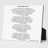 小さな孤児アニー詩のプラーク フォトプラーク (側面)