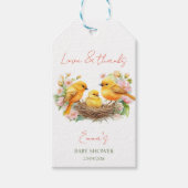 小さな孵化はすぐに赤ちゃんシャワーの好意 ギフトタグ (正面)