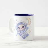 小さな宇宙探検家 ツートーンマグカップ (正面左)
