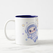 小さな宇宙探検家 ツートーンマグカップ (左)
