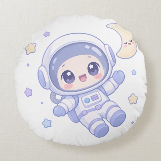 小さな宇宙探検家 ラウンドクッション (正面)
