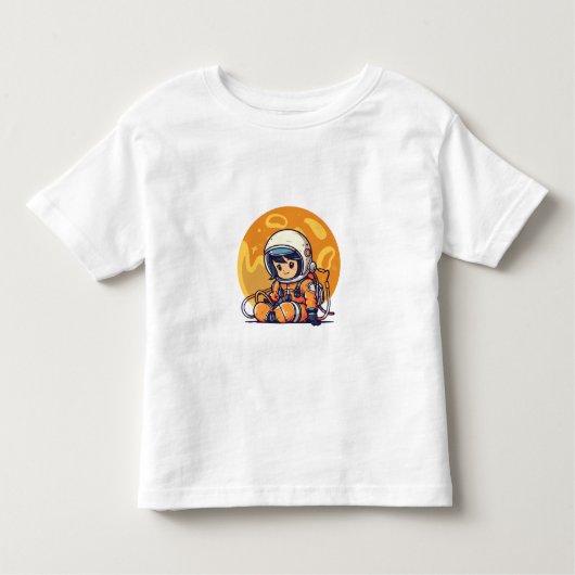 小さな宇宙飛行士の夢 トドラーTシャツ (正面)