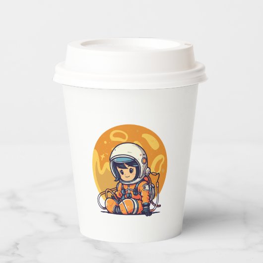 小さな宇宙飛行士の夢 紙コップ (正面)