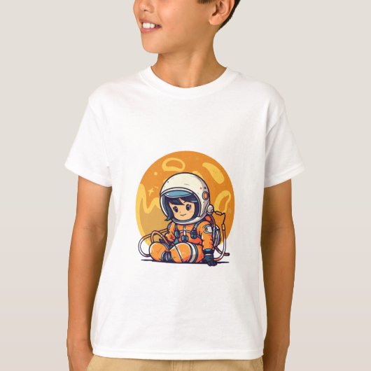 小さな宇宙飛行士の夢 Tシャツ (正面)