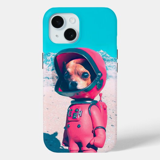 小さな宇宙飛行士の犬3DアートiPhone / iPadケース Case-Mate iPhoneケース (裏面)
