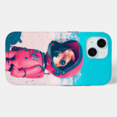 小さな宇宙飛行士の犬3DアートiPhone / iPadケース Case-Mate iPhoneケース (裏面 (横))