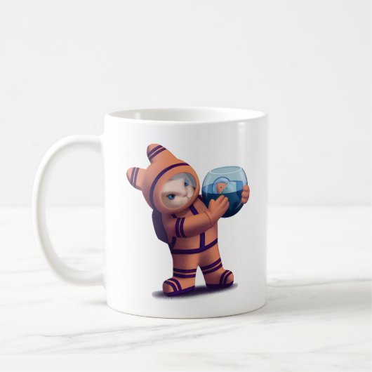 小さな宇宙飛行士 コーヒーマグカップ (左)
