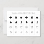 小さな安い切り出しの磁気チェス駒 マグネット招待状 (正面)