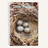 小さな宝物の鳥の巣の卵 ノートブック (正面)