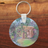 小さな家が道の端に キーホルダー (正面)