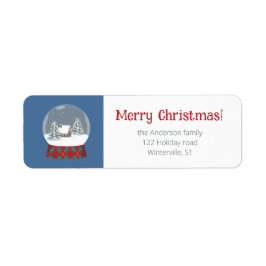 小さな家で雪の球体 – ラベル