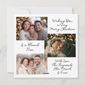 小さな家と家族の大切写真クリスマス シーズンカード (裏面)