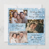 小さな家と家族の大切写真クリスマス シーズンカード (裏面)