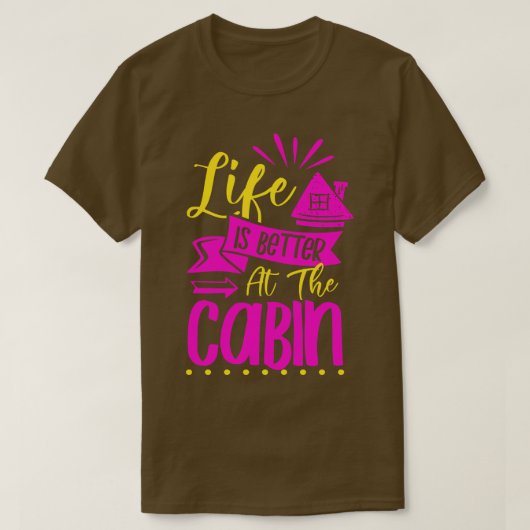 小さな家に住む方が生活が良い居心地のよいハイゲ Tシャツ (デザイン正面)