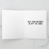 小さな家のグリッド誕生日カード カード (内部)