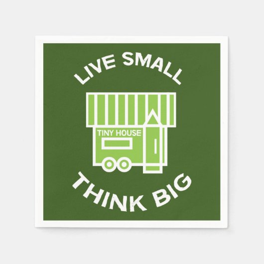 小さな家の動き – 小さな家 – 小さな家 スタンダードカクテルナプキン (正面)