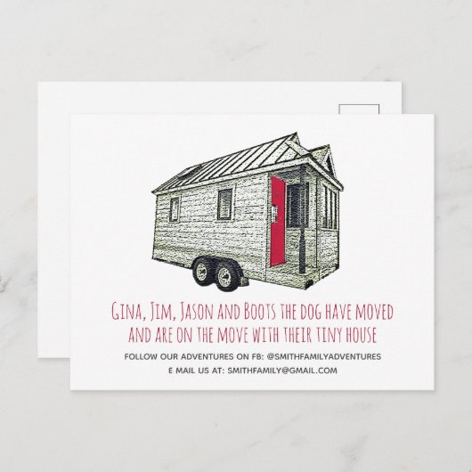 小さな家の動く発表 案内ポストカード (正面/裏面)