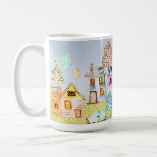 小さな家の風景 コーヒーマグカップ (左)