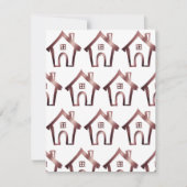 小さな家を移動したバラ金ゴールド&ホワイトカード 招待状 (正面)