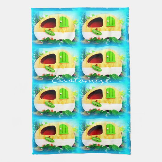 小さな家ジプシー・キャラバン キッチンタオル (縦)