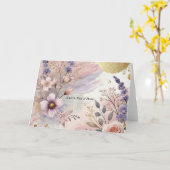 小さな家 カード (黄色い花)