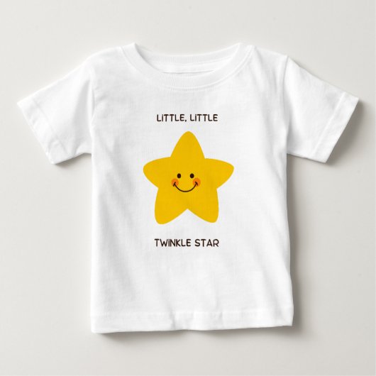 小さな小さな輝く星 ベビーTシャツ (正面)