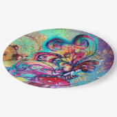 小さな小妖精や小人のキノコ。  ペーパープレート (アングル)