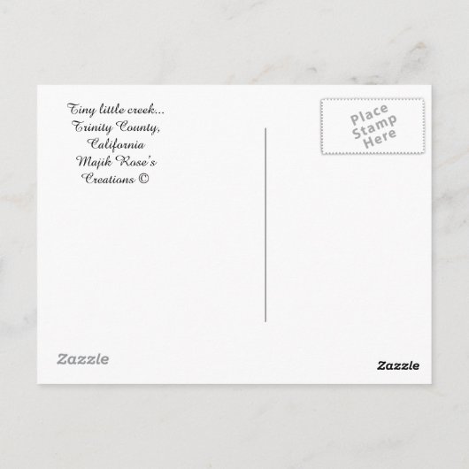 小さな小川… ポストカード (裏面)