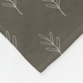 小さな小枝の寄り添い フリースブランケット (角)