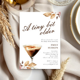 小さな少し年上のエスプレッソ・マルティーニ誕生日パーティー 招待状