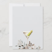 小さな少し汚いマルティーニブライダルシャワー 招待状 (裏面)