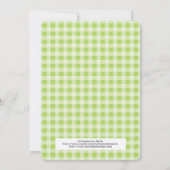 小さな少女の誕生日パーティー招待 Country Girl d6 招待状 (裏面)