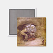 小さな少年とトロール マグネット (正面/裏面)