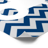 小さな少年はどんなものからできているのか ブルーとグレーのシェブロン ポスター (角)