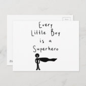 小さな少年はみなスーパーヒーローだ ポストカード (正面/裏面)