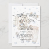 小さな少年誕生会 冬のベイビーシャワー 招待状 (正面)