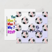 小さな少年 サッカーお誘い 招待状 (正面/裏面)