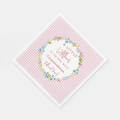 小さな山花が赤ちゃんシャワーの途中にある スタンダードランチョンナプキン (角)