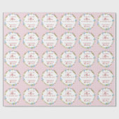 小さな山花が赤ちゃんシャワーの途中にある ラッピングペーパー (フラット)