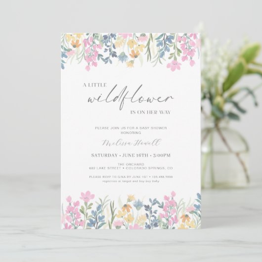小さな山花が赤ちゃんシャワーを浴びる途中だ 招待状 (スタンド正面)