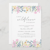 小さな山花が赤ちゃんシャワーを浴びる途中だ 招待状 (正面/裏面)