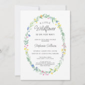 小さな山花が赤ちゃんシャワーを浴びる途中だ 招待状 (正面)