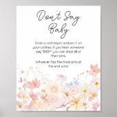 小さな山花が途中でベビーを言わない ポスター (正面)