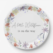 小さな山花が道を進んでいる ペーパープレート (正面)