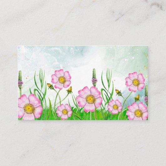 小さな山花が順調に願ってベビー中だ エンクロージャーカード (裏面)