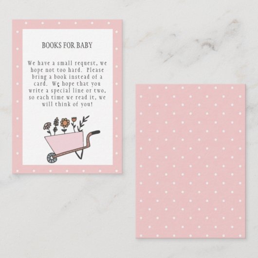 小さな山花のベビー エンクロージャーカード (正面/裏面)